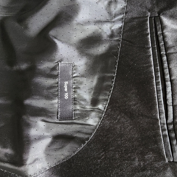 Boss Classic Black Blazer Mix Of Silk And Wool - Picture 7 of 11